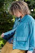 Womens,Jacket,Jackets,Moleskin,Cotton,Trooper,Blue,Bright,Comfy,Comfortable,Colourful,Spring,Summer,Limited,Mistral