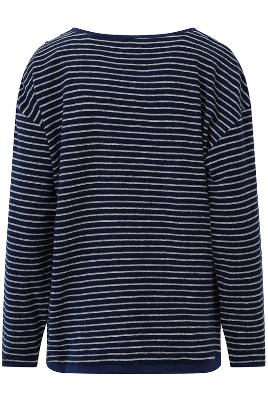 Womens,Tops,Top,Stripe,Stripey,Striped,Eclipse,Navy,Blue,Ecru,White,Bright,Comfy,Comfortable,Colourful,Spring,Summer,Limited,Mistral