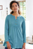 Womens,Tunic,Tunics,Jersey,Broderie,Slub,Blue, Light Blue,Hydro,Bright,Comfy,Comfortable,Colourful,Spring,Summer,Limited,Mistral