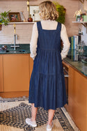 Womens,Dress,Dresses,Pinny,Pinafores,Chambray,Denim,Bright,Comfy,Comfortable,Colourful,Spring,Summer,Limited,Mistral