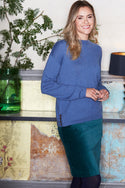 Womens,Jumpers,Jumper,Mid Blue,Blue,Blues,Bright,Comfy,Comfortable,Colourful,Spring,Summer,Limited,Mistral