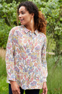 Womens,Blouse,Blouses,Shirt,Shirts,Print,Prints,Printed,White,Red,Yellow,Blue,Viscose,Long Sleeves,Bright,Comfy,Comfortable,Colourful,Spring,Summer,Limited,Mistral