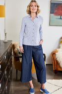 Womens,Trousers,Trouser,Chambray,Denim,Indigo,IndigoWash,Bright,Comfy,Comfortable,Colourful,Spring,Summer,Limited,Mistral