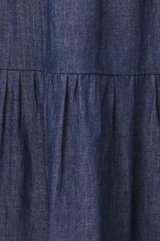 Womens,Skirt,Skirts,Cotton,Chambray Cotton,Chambray,Denim,Blue,Tiered,Bright,Comfy,Comfortable,Colourful,Spring,Summer,Limited,Mistral