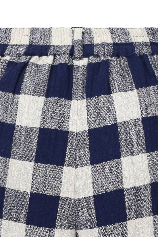 Womens,Trouser,Trousers,Check,Checks,Checked,Checkered,Blue,EnsignBlue,NavyBlue,Navy,White,Ecru,Cotton,Bright,Colourful,Spring,Summer,Limited,Mistral