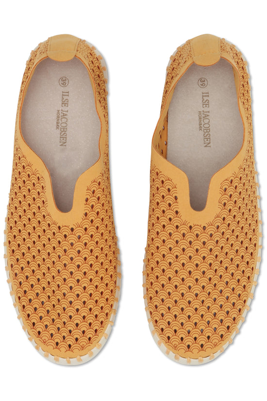 Womens,Ilse Jacobsen,Shoe,Shoes,Flat,Flats,Lightweight,Light Weight,GoldenNugget,Orange,Yellow,Bright,Comfy,Comfortable,Colourful,Spring,Summer,Limited,Mistral
