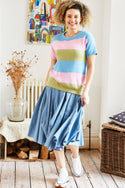 Womens,Skirt,Skirts,Cotton,Chambray Cotton,Chambray,Denim,Blue,Bright,Comfy,Comfortable,Colourful,Spring,Summer,Limited,Mistral