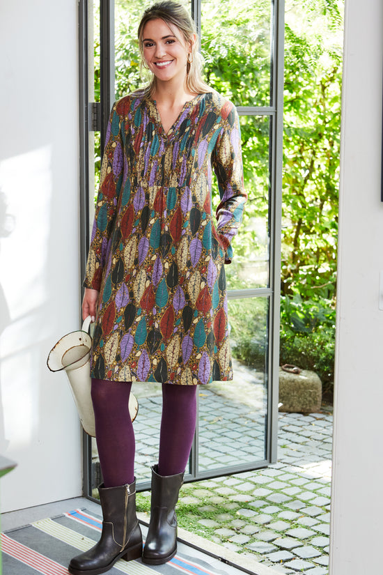 Womens,Dress,Dresses,Printed,Print,Prints,Viscose,Pintuck,Long Sleeve,Bright,Comfy,Comfortable,Colourful,Spring,Summer,Limited,Mistral
