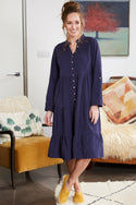 Womens,Dress,Dresses,Cord,Corduroy,EnsignBlue,Blue,Bright,Comfy,Comfortable,Colourful,Spring,Summer,Limited,Mistral