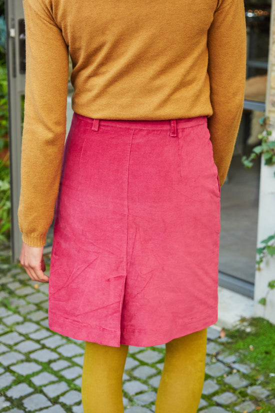 Moleskin Skirt in Deep Claret – Mistral Online
