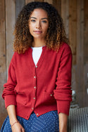 Womens,Knitwear,Cardigan,Cardigans,Cardi,Cardis,Claret,Red,Notch Neck,Bright,Comfy,Comfortable,Colourful,Spring,Summer,Limited,Mistral