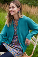Womens,Knitwear,Cardigan,Cardigans,Cardi,Cardis,Seaport,Blue,Notch Neck,Bright,Comfy,Comfortable,Colourful,Spring,Summer,Limited,Mistral