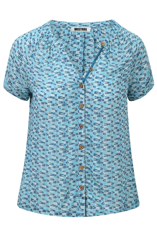 Womens,Blouses,Blouse,Shirts,Shirt,Print,Prints,Printed,Blue,BrightBlue,LightBlue,Bright,Comfy,Comfortable,Colourful,Spring,Summer,Limited,Mistral