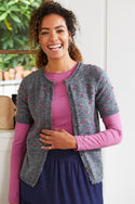 Womens,Cardigan,Cardigans,Knitwear,Cardi,Cardis,Charcoal,Grey,Baton Rouge,Pink,Buttons,Bright,Comfy,Comfortable,Colourful,Spring,Summer,Limited,Mistral