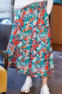 Womens,Skirt,Skirts,Print,Prints,Printed,Bright,Comfy,Comfortable,Midi,Midi Length,Colourful,Spring,Summer,Limited,Mistral