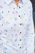 Womens,Shirt,Shirts,White,Embroidered,Embroidery,Squirrel,Bright,Comfy,Comfortable,Colourful,Spring,Summer,Limited,Mistral