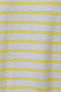 Stripe 2 Pocket Slash Neck Tee in Empire Yellow/Ecru