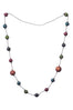 Wooden Beaded Necklace Orange/green/teal