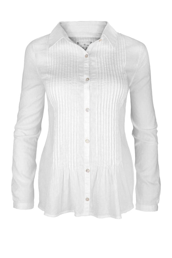 Rosy Cotton Shirt In White