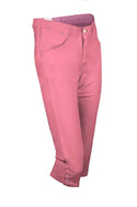 Super Trooper Crop Trousers With 3 Button Hem Detail Tea Rose