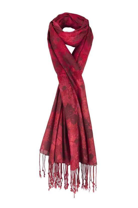 Red Tonal Scarf Red