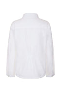 Sweety Pleaty Shirt With Lace Trim in White