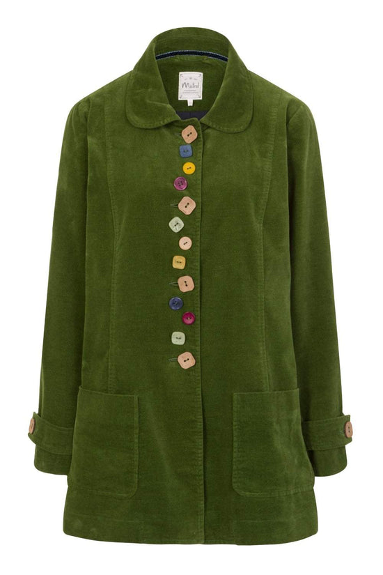 Scattered Button Coat in Dill