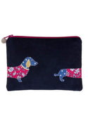 Sausage Dog Cord Purse in Navy