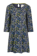 Riviera Floral Printed Scoop Neck Tunic Dress Blue/green Mix