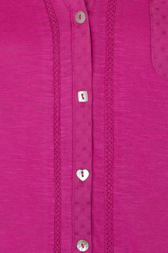Show It Off Detailed Jersey Shirt in Dahlia Mauve