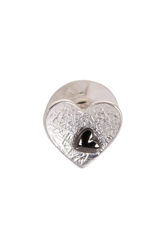 Scratched Heart Studs