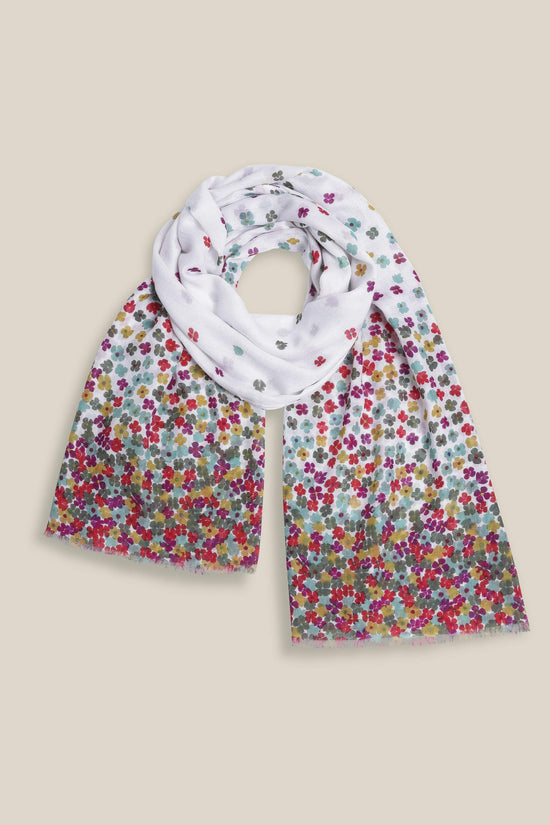 Scattered Flowers Border Scarf