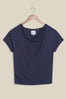 Soft Cowl Neck Tee in Eclipse