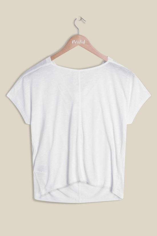 Soft Cowl Neck Tee in White