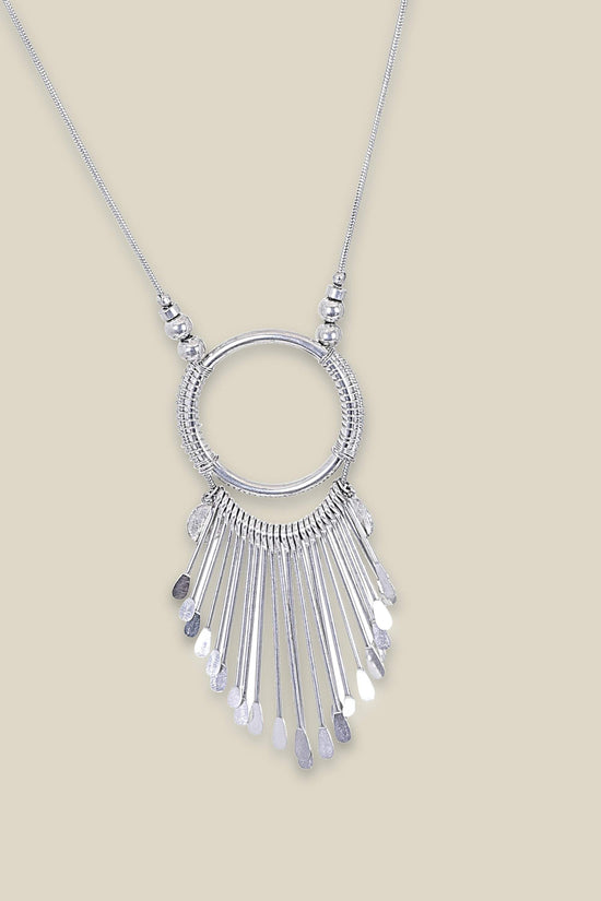 Silver Spoke Necklace