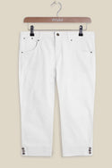 Super Trooper Crop Trousers in Plain White