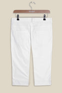 Super Trooper Crop Trousers in Plain White