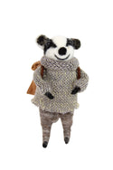 Wool Mix Badger With Coat Decoration