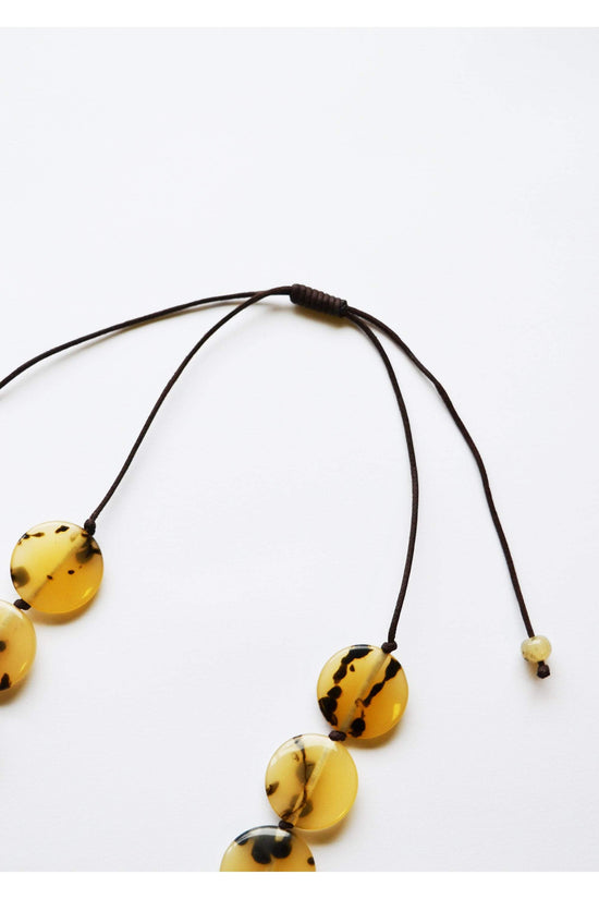 Resin Loop And Disk Necklace