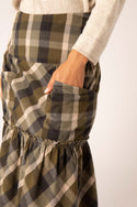 Tiered Checked Skirt