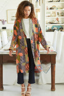 Womens,Coat,Coats,Duster Coat,Jacket,Jackets,Outerwear,Patchwork,Prints,Print,Printed,Viscose,Bright,Comfy,Comfortable,Colourful,Spring,Summer,Limited,Mistral