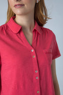 Short Sleeve Jersey Shirt in Azalea