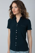 Short Sleeve Jersey Shirt in Eclipse