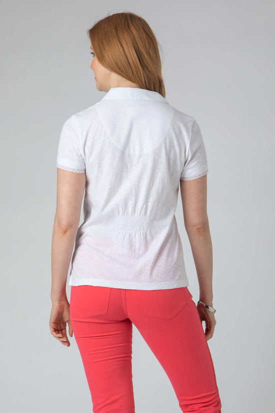 Short Sleeve Jersey Shirt in White