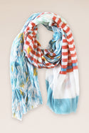 Stripe And Abstract Scarf